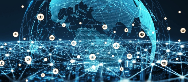 The modern creative communication and internet network connect in smart city